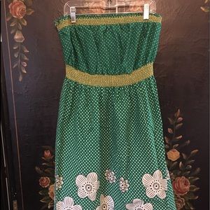 Vintage Strapless Summer Dress